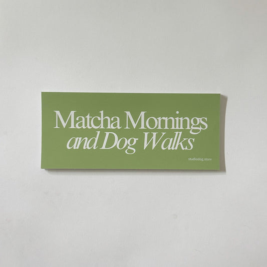 Matcha Mornings Bumper Sticker