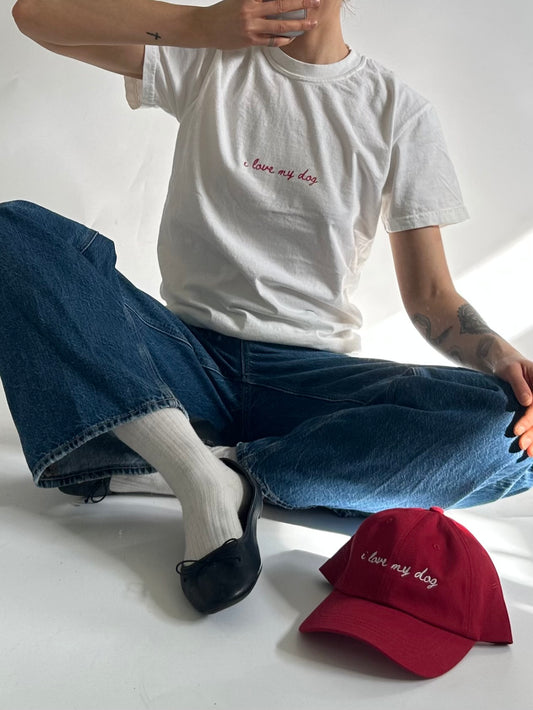 i love my dog Hat